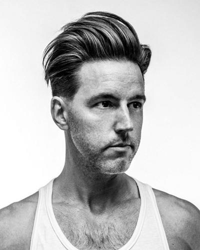 Pompadour długi - męska stylizacja